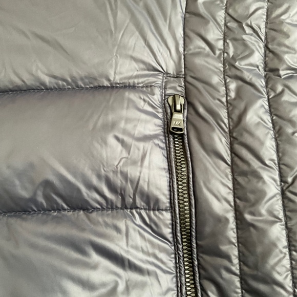 MICHAEL KORS ZIP DOWN REVERSIBLE PUFFER NAVY GREY JACKET SIZE L - Picture 10 of 13
